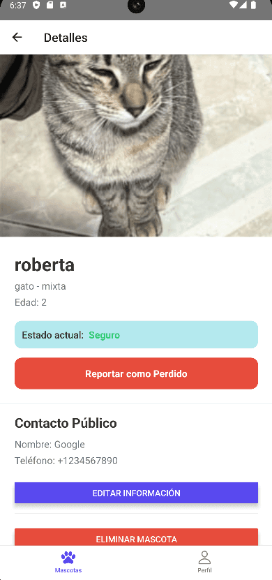 Registra tus Datos de contacto